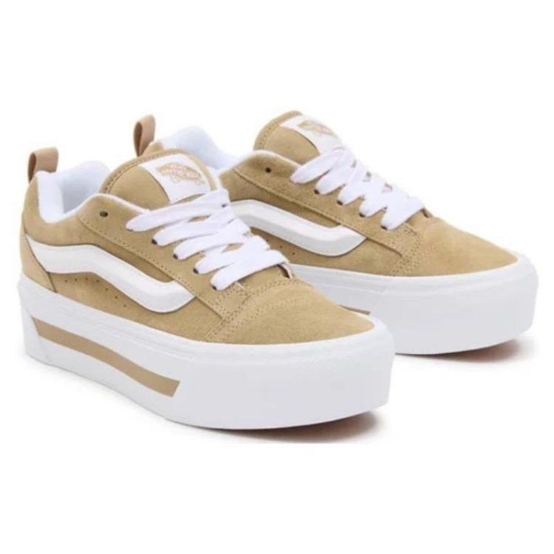 Vans Knu Stack unissex retrô americano robusto de cano baixo para skate marrom VN000CP6SQ7