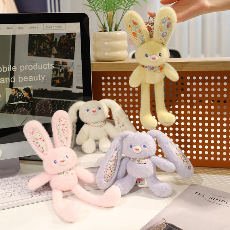 Pull-Ohr-Hase Plüschtier Schlüsselanhänger Mit Langen Beinen Für Kinder Und Jugendliche Dekor