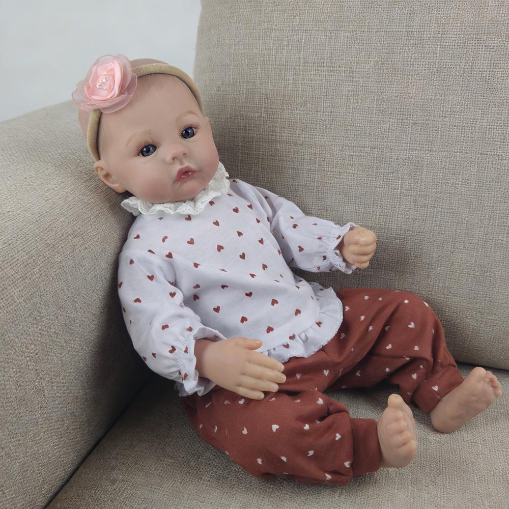 18-Inch Realistic Reborn Baby Girl Doll - 46cm Playhouse Companion Toy
