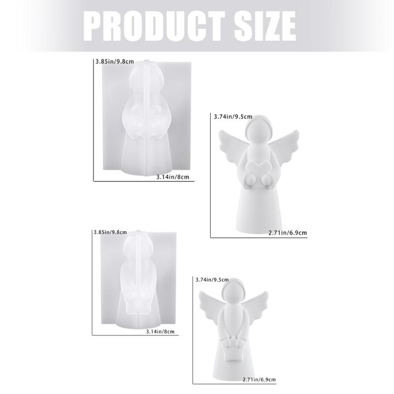 Engel Statue Silikon Kerzenformen Mehrzweck Silikonform für Epoxidharz Handgemachte Kerze Seife Heimdekoration