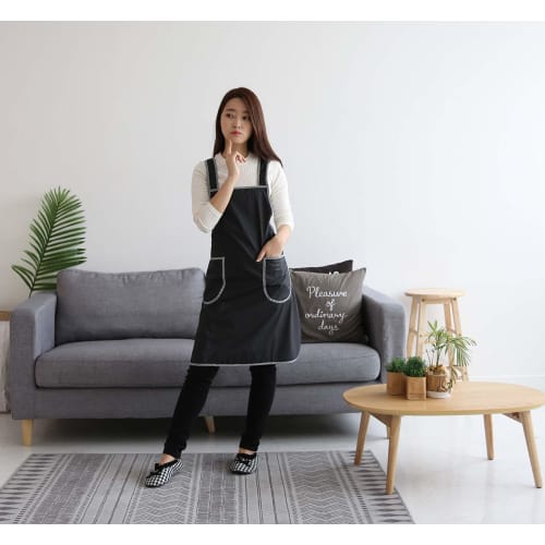 Kagetsu Design Waterproof Apron, H-Shaped, Lightweight Polyurethane Material, Unisex, Available In 5 Colors (Black)
