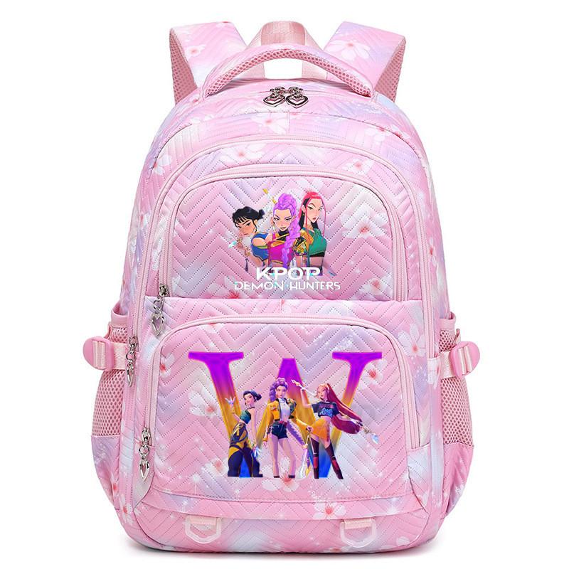 Kinder Mädchen Kpop Rumi Zoey Mira Buchstaben Aufdruck Student Schultasche Wasserdichter Rucksack