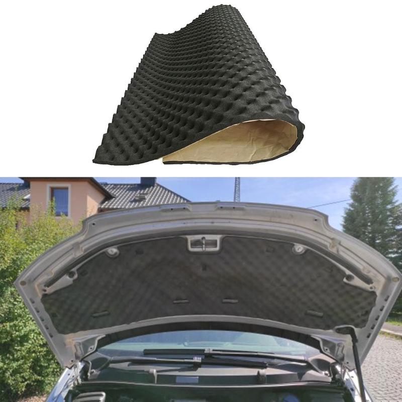 1Roll 20mm Car Hood Engine Firewall Heat Mat Deadener Sound Noise Proof Insulation Deadening Soundproofing Foam 100x50cm 50x50cm Heat Shields 2