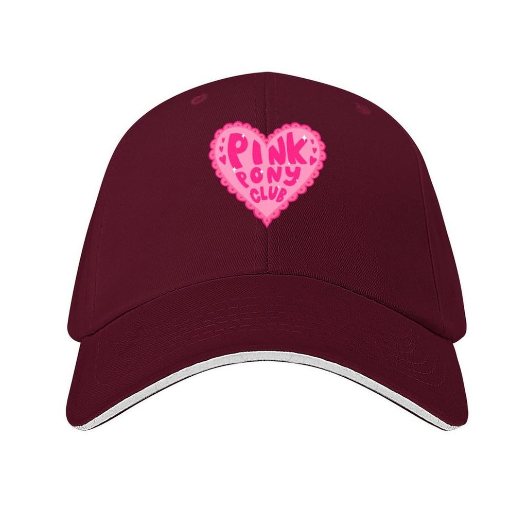 Pink Pony Club Sticker Baseball Cap Anime Custom Cap Luxury Brand sun caps Womens Beach Mens