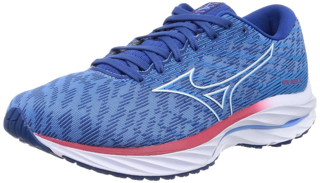 Running Shoes Waverider 26 Jogging Marathon Sports Training Lightweight cm 2E [Mizuno] Blue/Gray/Red 28.0