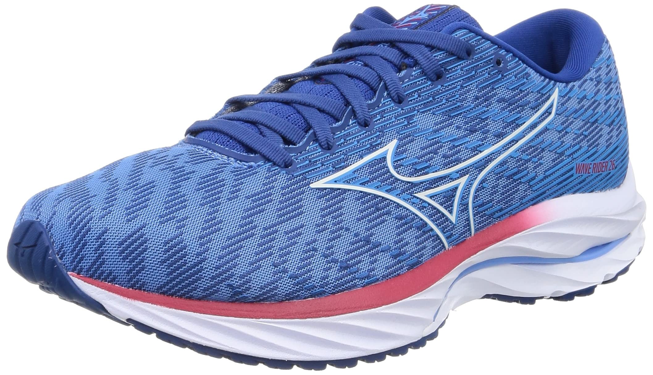 

Running Shoes Waverider 26 Jogging Marathon Sports Training Lightweight cm 2E [Mizuno] Blue/Gray/Red 28.0