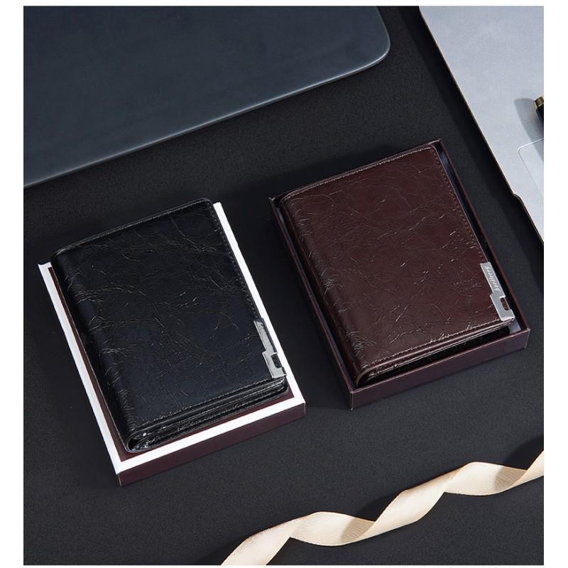 New Men's Short Wallet European American Retro Business Small High-end Zipper Zero