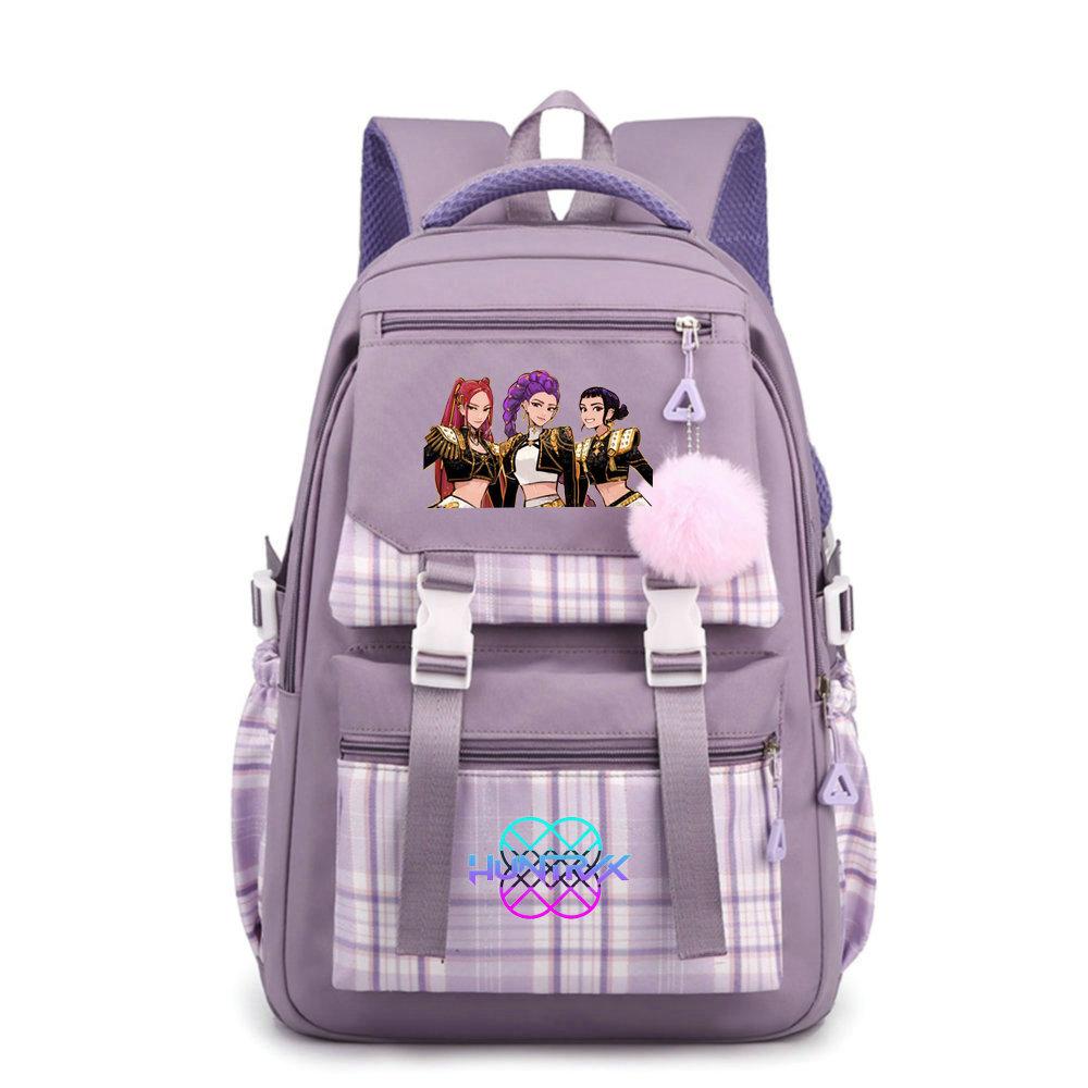 KPop Demon Hunters Everyday Backpack Printe Field Sport School Tote Capacity Outing Laptop Rucksack Gender-neutral Sling Backpack Casual