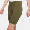 Nike Sportswear Essential Logo Print Solid Color Slim Fit Fitness Shorts Women Shorts Green CZ8527-222