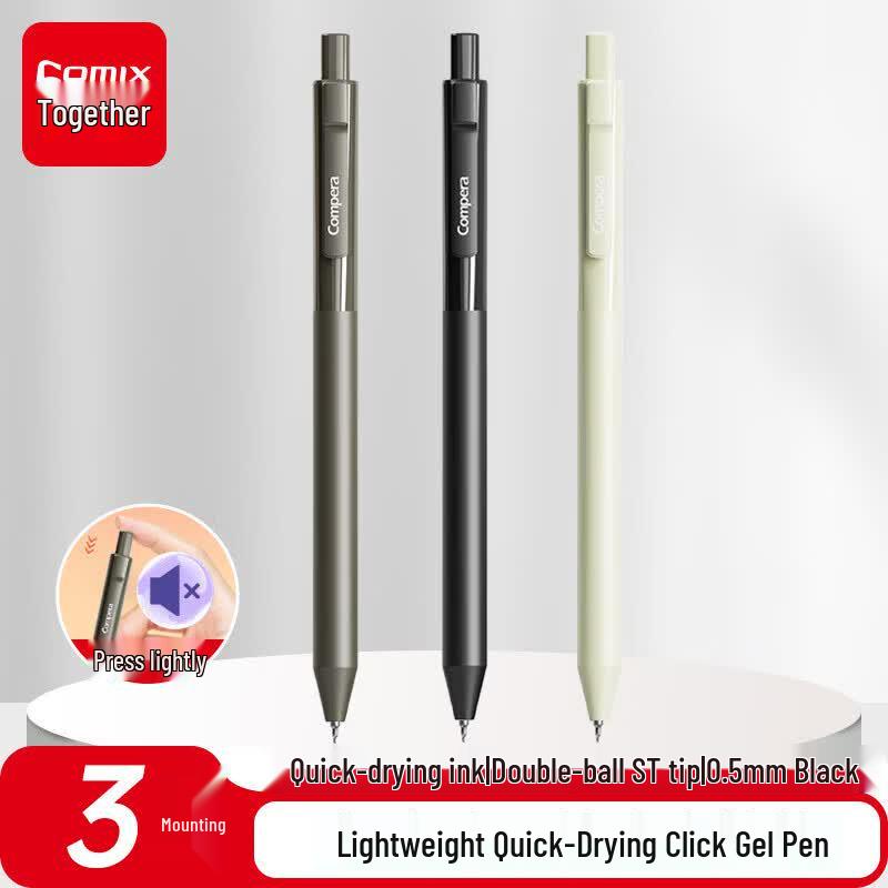 Comix 0.5mm Retractable Quick-Dry Gel Pens