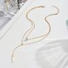 Bar Charm Necklace Adjustable Double Layer Necklace Y-Shaped Necklace Shiny For Gift For Girlfriends Daily Wear Evening Dress