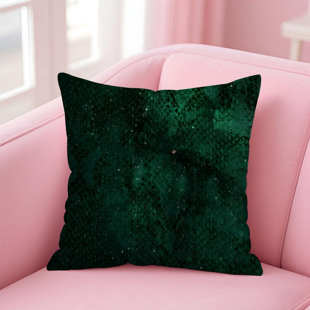 Fashion Luxury Advanced Snake Skin Texture Cushion Cover Pillow Case Soft Skin Friendly Fabric Concealed Zipper