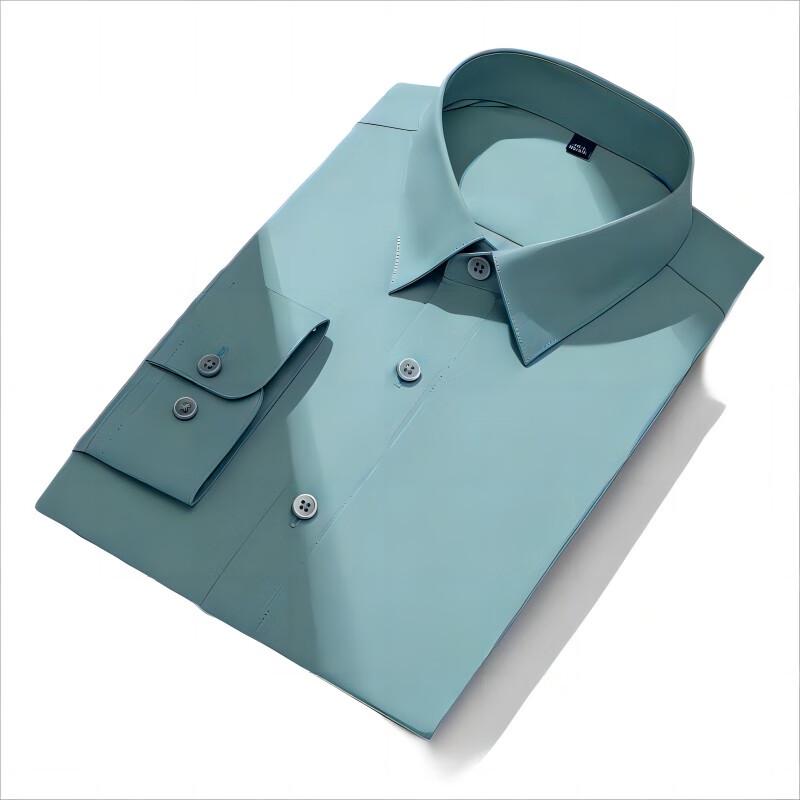 Zhi Jin Cheng Men's Ice Silk Business Long-Sleeve Shirt