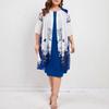 Spring and Summer New Style Large Size Printed Round Neck Loose-Fitting Slimming Casual Concealing Fat Clothing Dress
