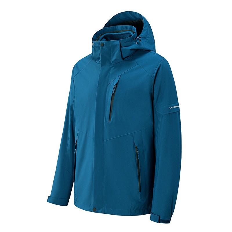 Men Women 3-in-1 Waterproof Windproof Winter Hiking Jacket With Removable Fleece Liner Outdoor Sport Coat