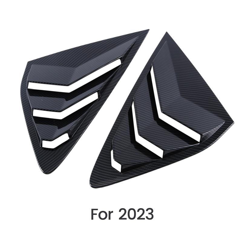 1Pair Car Rear Side Vent Quarter Window Louver Shutter Cover Parts Accessories For Honda Accord 2025 Carbon Fiber Look