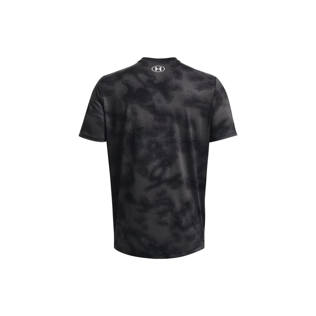 Under Armour UA Rush Logo Print Crew Neck T-Shirt Men Tops Black 1376792-001