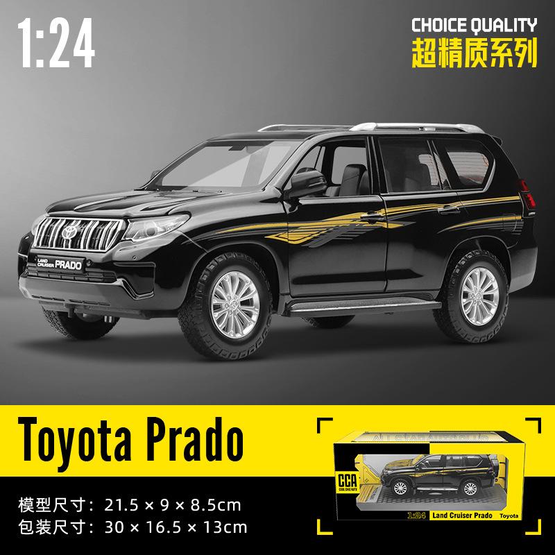 Car 1:24 Toyota Prado Overbearing Simulation Alloy Car Boy Sound And Light Toy
