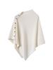 AOSSVIAO 2026 New Autumn Winter Women Pure Cashmere Shawl Solid Color Warm Side Button Knit Cape Poncho Outerwear