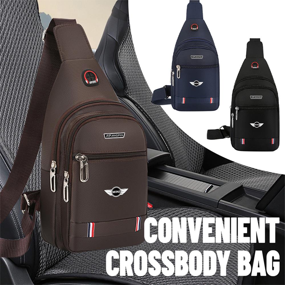 For Mini Cooper JCW WORKS R55 R56 F55 F56 R57 R58 R59 R60 Car Styling One-Shoulder Crossbody Bag Decoration Auto Accessories