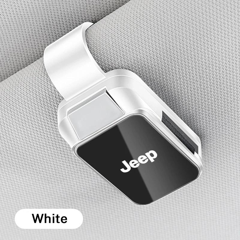 For Jeep Car Sun Visor Mount Sunglasses Clip Holder Bracket Portable For Jeep Renegade Wrangler Compass Gladiator Cherokee JL