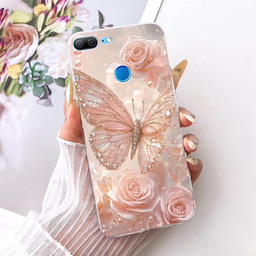 Transparent For Honor 9Lite LLD-L11 LLD-L21 Casing For Honor 9 Lite Case Cover Luxury Fashion Butterfly Funny Cute Painted