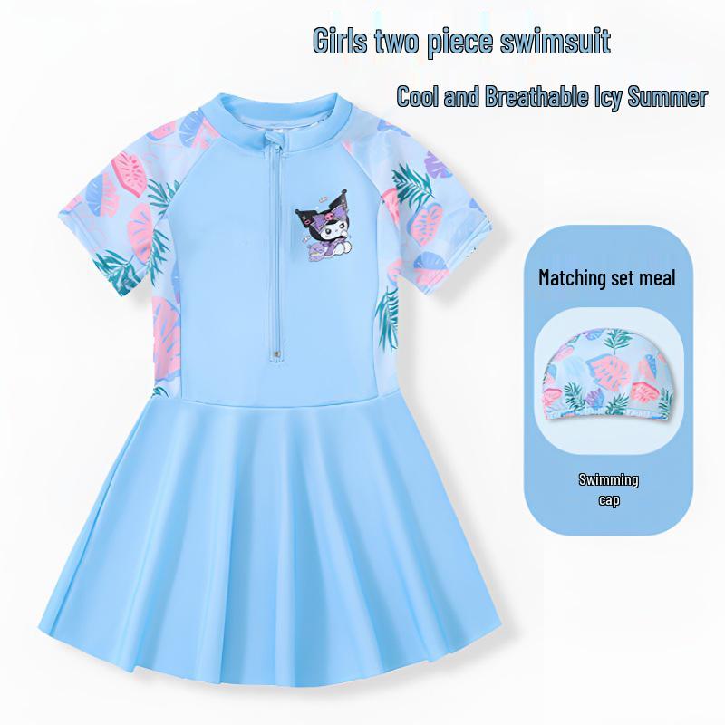 Costum de baie fustă dintr-o piesă pentru fete 2024 - Costume de baie de vară pentru copii în mărimi mici, medii și mari