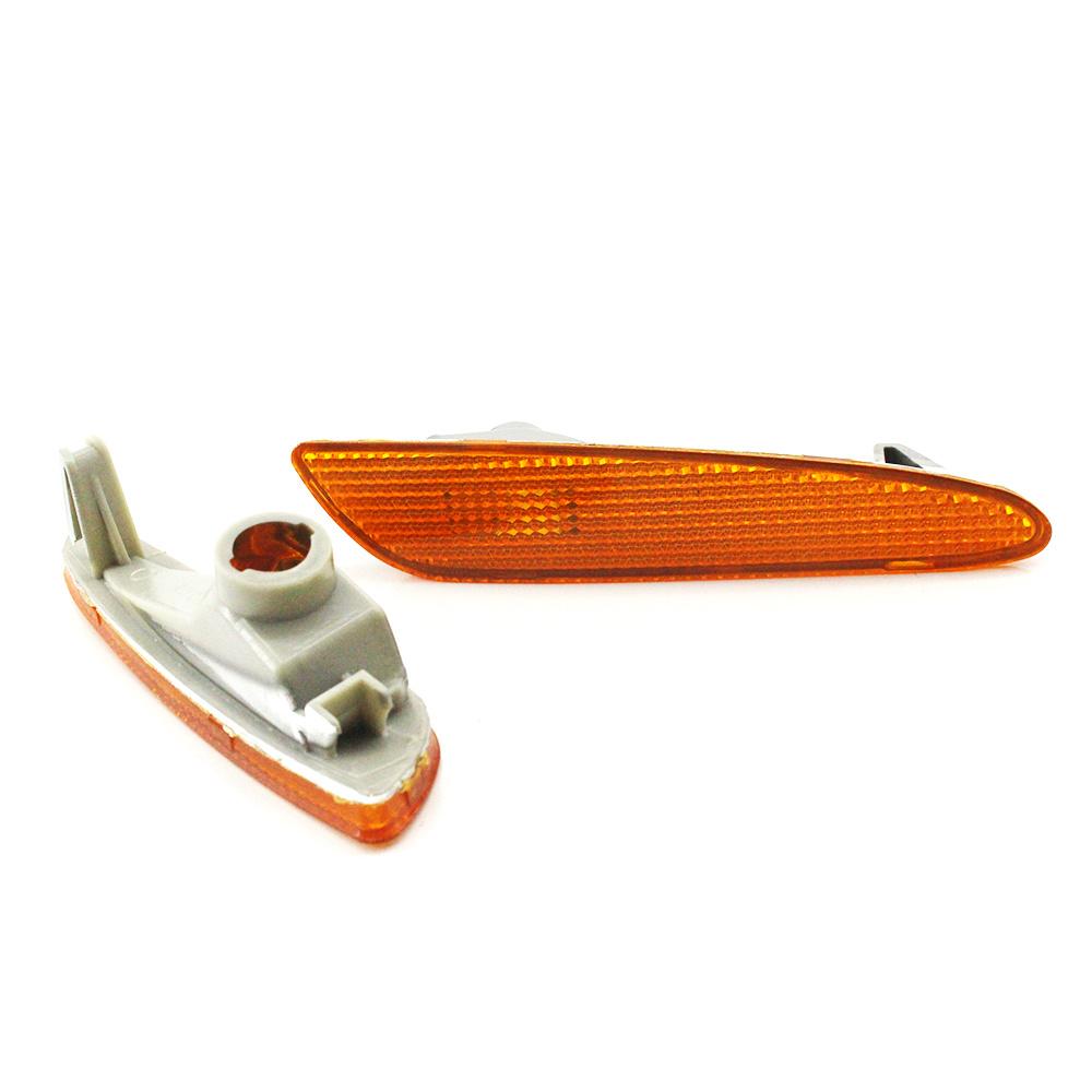 Pair Front Left & Right Bumper Side Marker Light For 03-06 Mercedes W211 E-Class
