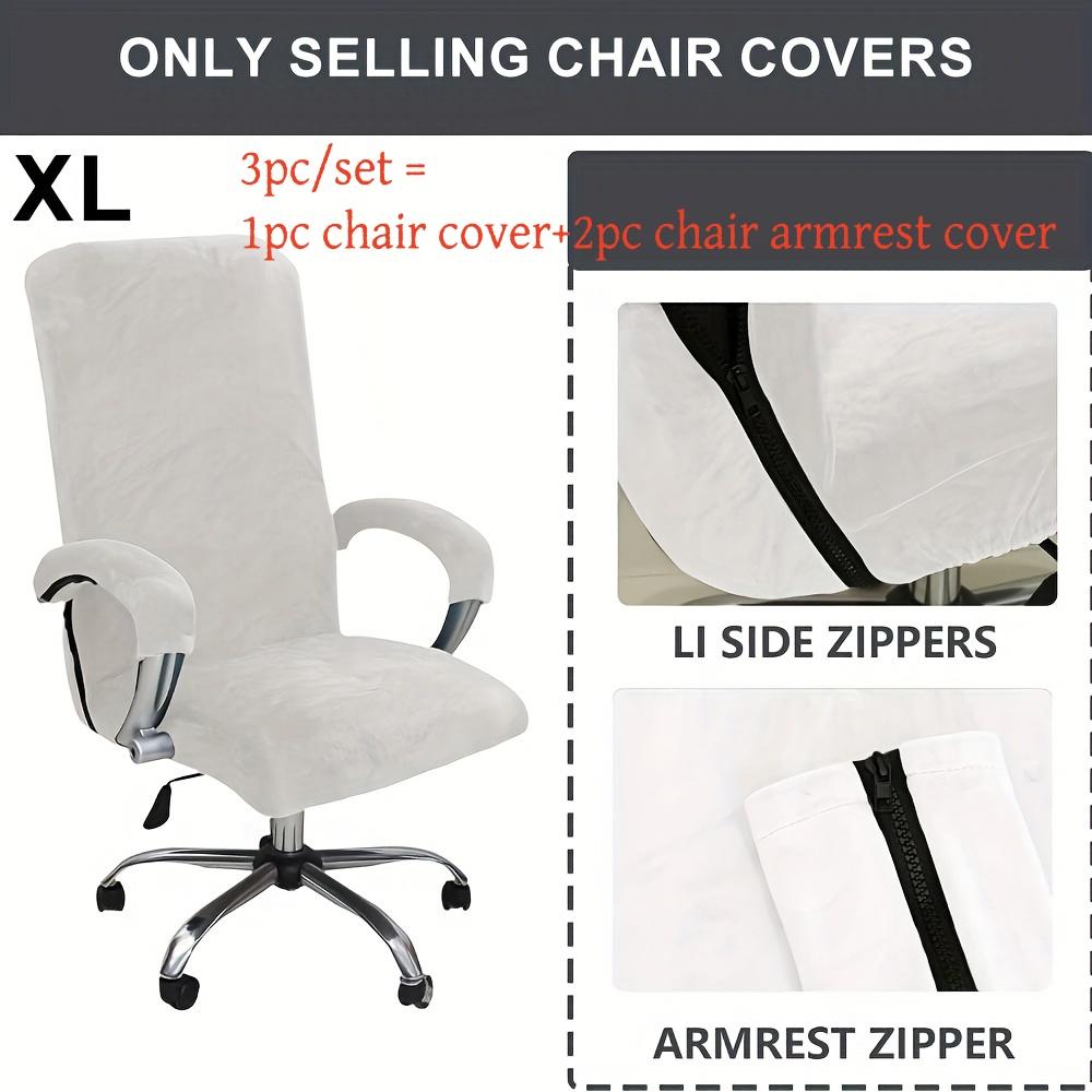 Чехол для офисного компьютерного кресла, Эластичный чехол для кресла, Высококачественный пылезащитный подлокотник, Велюровый чехол для игрового кресла, Съемный XL