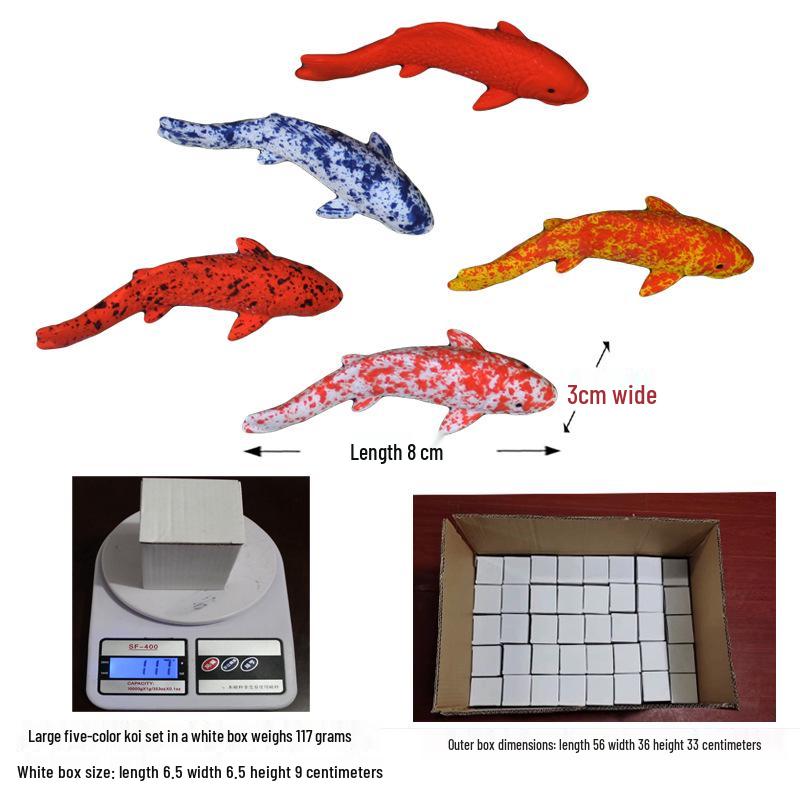 Realistic Koi Fish Micro Landscape Aquarium Ornament Resin Figurines