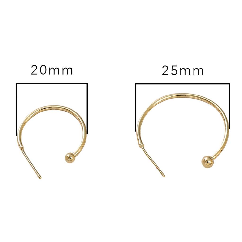 Copper C-shaped Burnt Imitation Needle Semi-circular Earrings For DIY Jewelry Making Craft Accessories