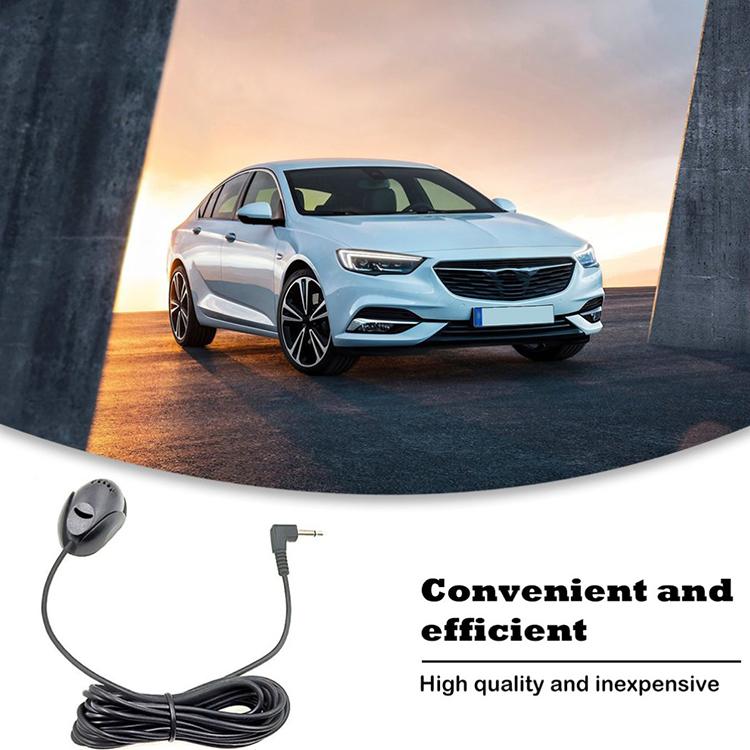 ZJ010MR Mono 3.5mm Angle Head Plug Car Navigation GPS Speaker External Paste Bluetooth Microphone, Length: 3m