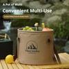 SEAMETAL 10/20L Outdoor Multifunctional Bucket Collapsible Portable Travel Bucket Large Capacity Carrying Bucket Camping Fishing Bucket