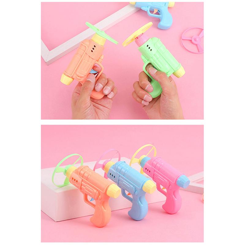 Flying Bamboo Dragonfly Flying Saucer Gun Flying Disc Outdoor Toy Launcher