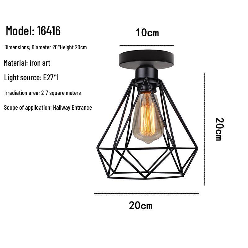 

Retro Industrial Style Three-Head Pendant Light for Restaurant or Hotel Hallway Without Light Source