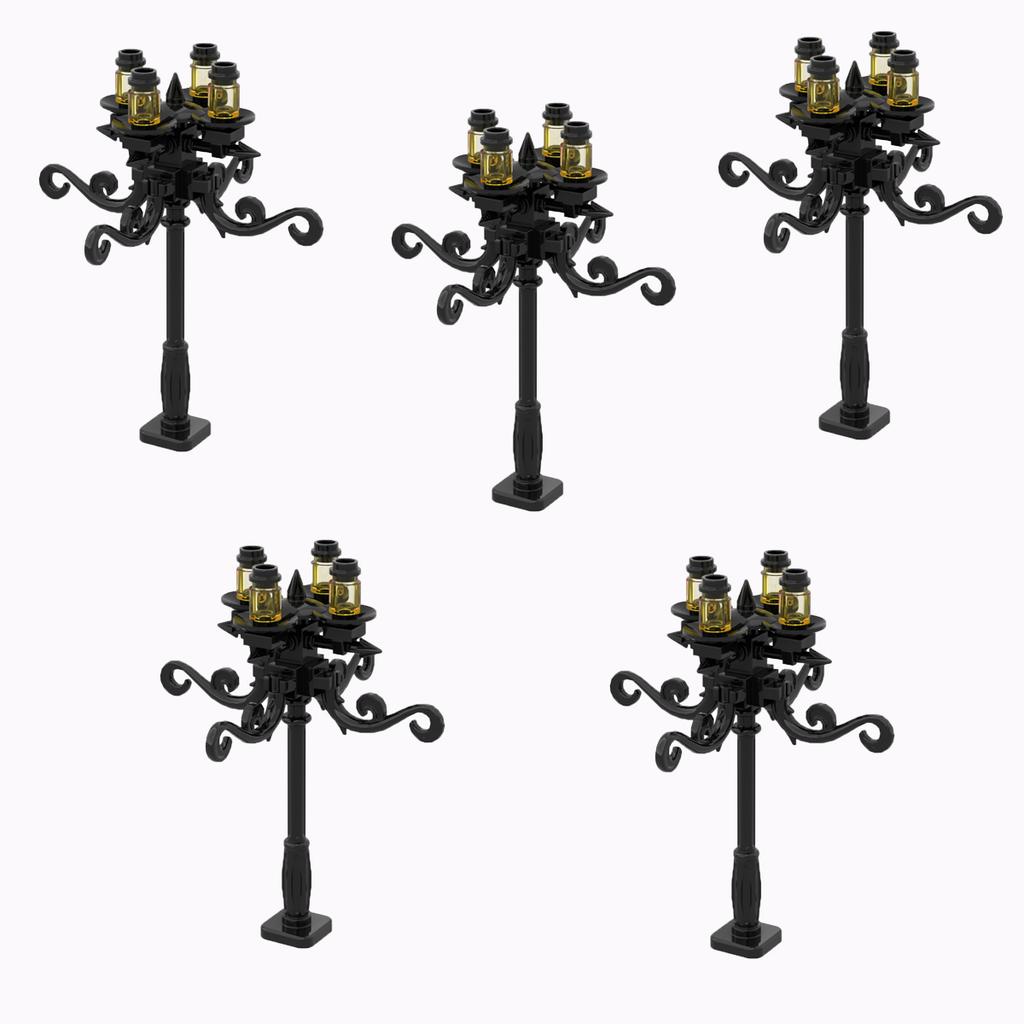MOC Bricks Toys Model Compatible MOC Parts Bricks City Street Lamp Building Block Lamp with Halloween Bat Lamp