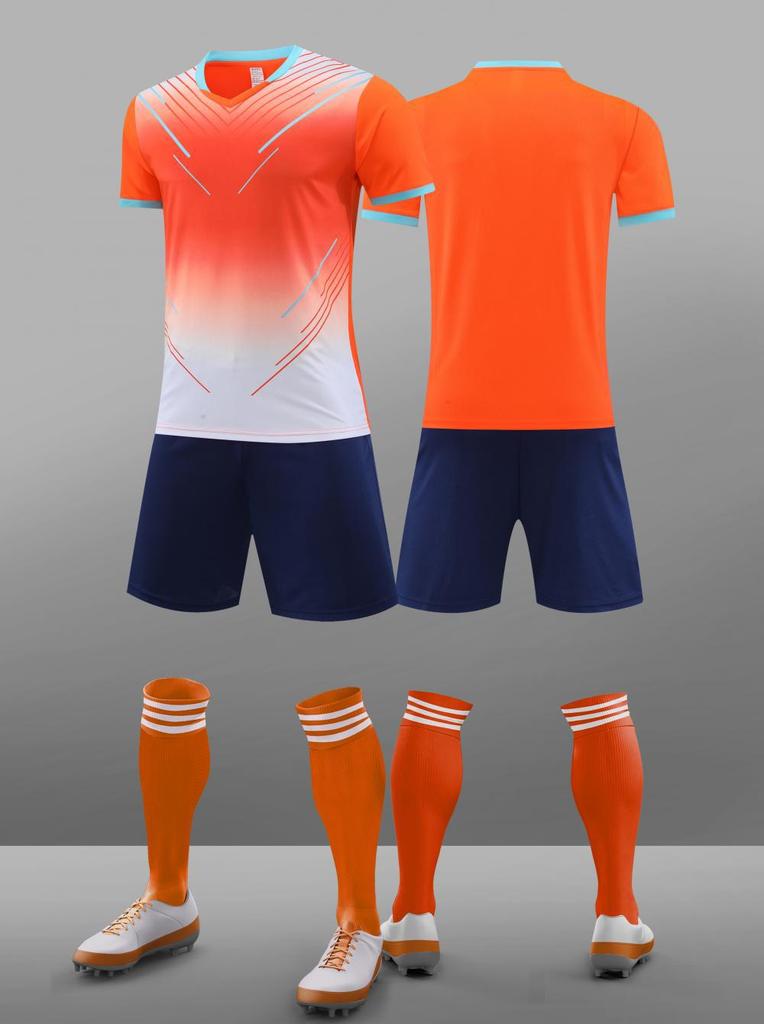 Fußball-Trikotset, Trainingsanzüge für Herren und Damen, Kurzarm, Schnelltrocknend, Für Schüler, Kinder-Fußballuniformen, Sport Grundschule S