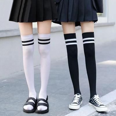 Autumn Over-the-Knee Women's Long Socks: Korean College Style, Mid-Calf High Socks for Spring and Football.