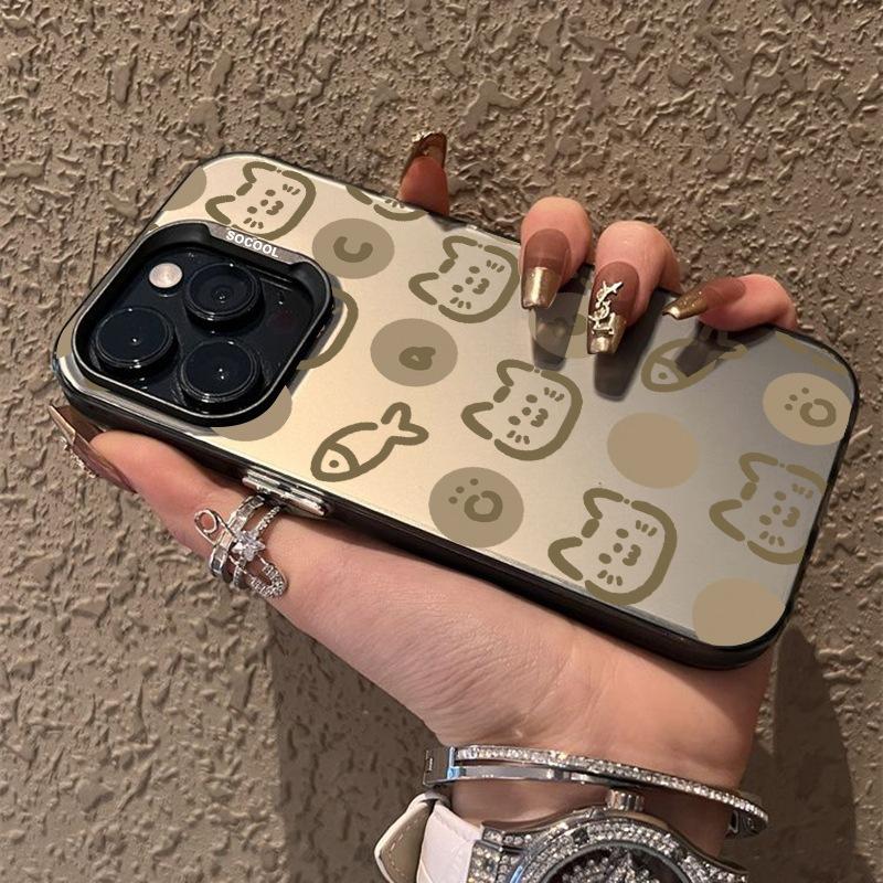 Cartoon graffiti iPhone 18 Pro Max phone case, trendy new style, 15IMD, 14-color silver, 13IMD hard.