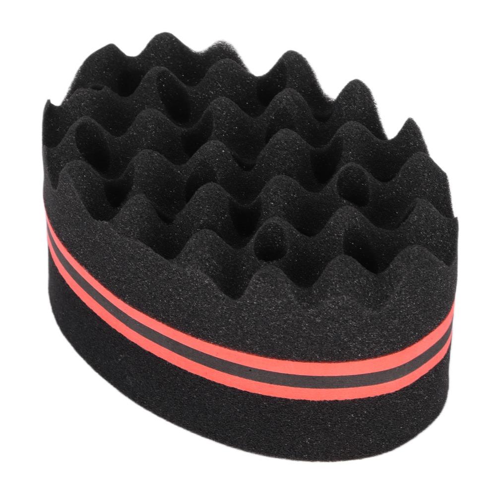Big Holes Sponge Brush Double-Sided Twist Hair Sponge Barber Tool Hair Sponge Brush Home Use