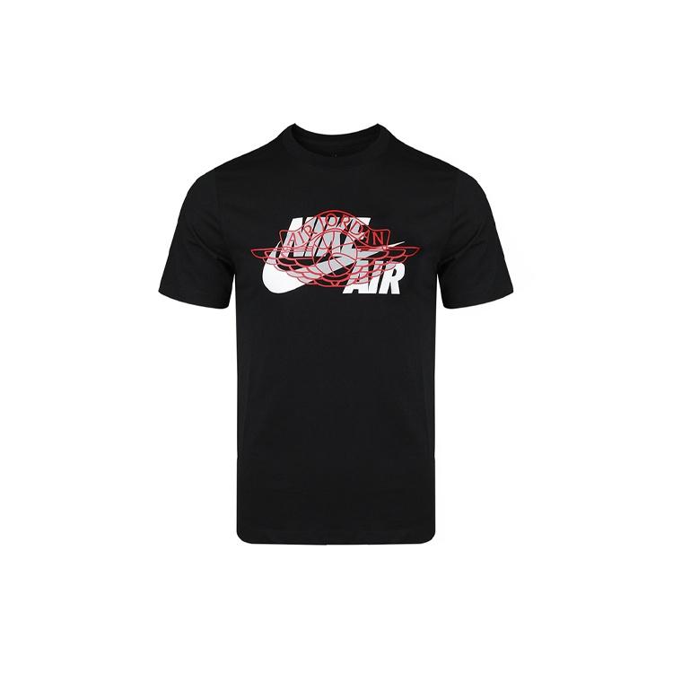 Air Jordan Air Wings Round-neck Short-sleeve Tee Men Black Men s CU1980-010 L