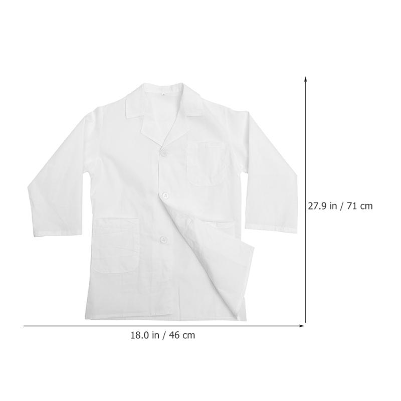 Unisex Kids Lab Coat Science Doctor Toddler Costume White Scientist Clothes Doctor Cosplay Costume for Boys Girls Roleplay Party