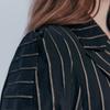 Maxza Stripe Volume Sleeve Tailored Jacket Cc08qj306on