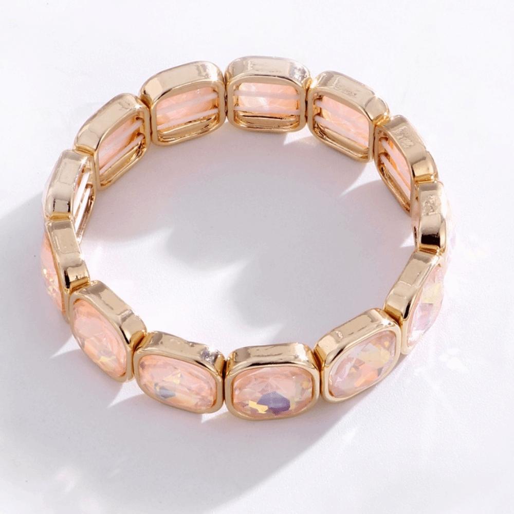 Square Glass Bracelets Beaded Bracelets Boho Crystal Beads Bracelet  Gift