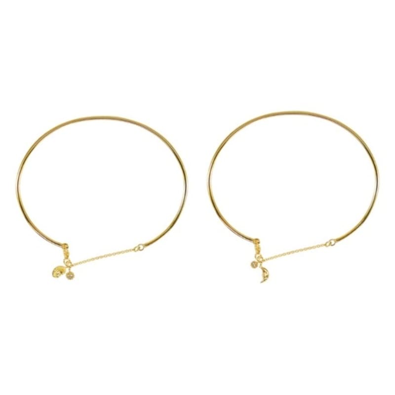 Aphrose Sea Otter Cubic Pendant Bangle Bracelet