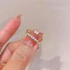 New Fashion Heart Rhinestone Ring Adjustable Cute Rings For Women Wedding Engagement Female Jewelry Ring Gift