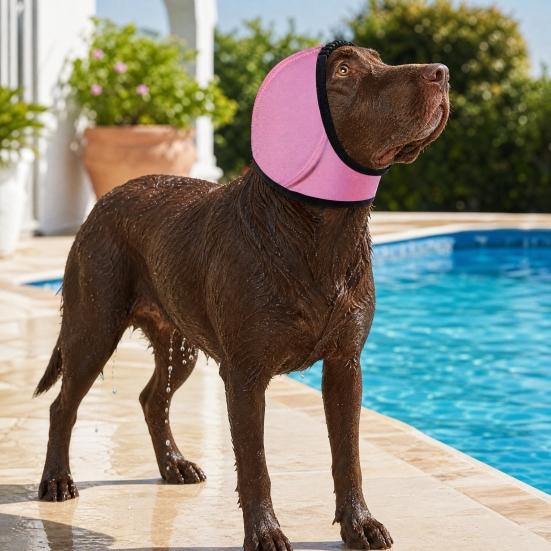 Noise Cancelling Ear Wrap, No Shake Dog Ear Muffs, Noise Reduction Earmuffs from Thunder Vacuum, Dog Calming Ear Wrap for Grooming Bathing Swimming