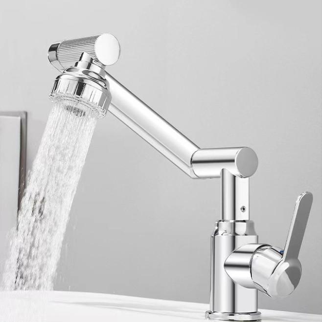 

Смеситель для раковины в ванной комнате, смеситель для раковины, вращающийся на 1080°, многофункциональный кран для холодной и горячей воды, смеситель для кухонной раковины, 2 режима, кран для воды