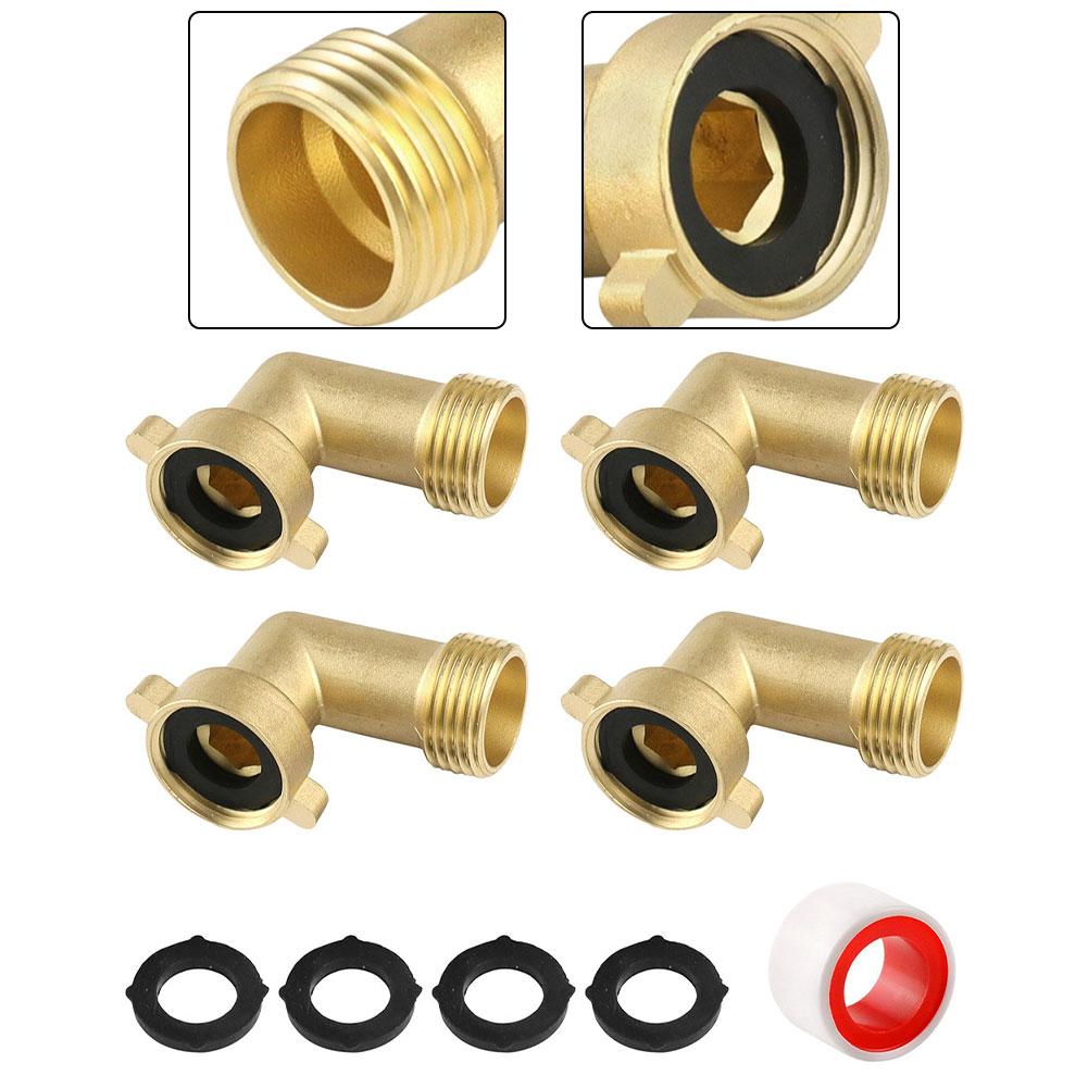 4Pcs 90-degree Garden Hose Elbow 3/4 Connector Extender For Garden Caravans For Garden Washing Tools