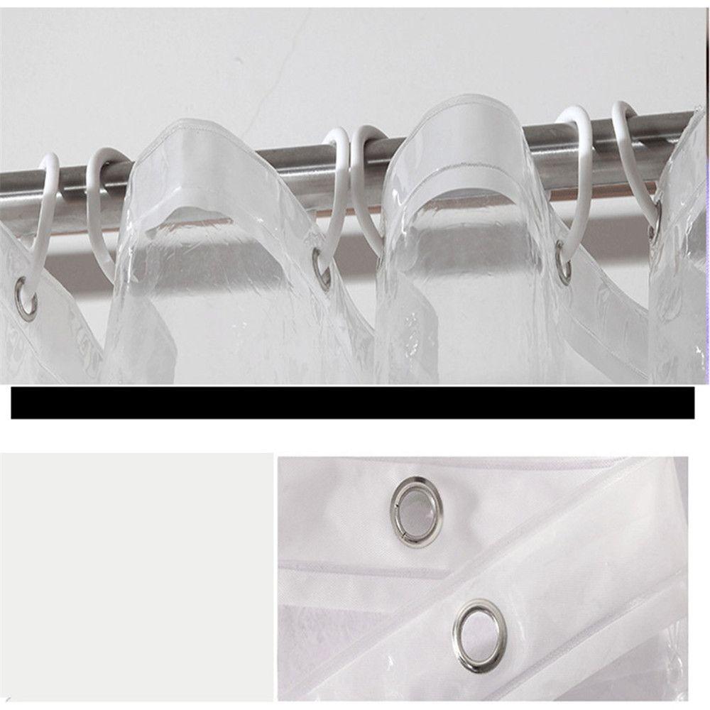 Home Decor Transparent Mildewproof Water Splash Resistant PEVA Plastic Shower Curtain Bath Supplies